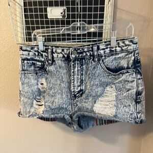 Forever 21 Distressed Shorts With Pocket Pattern